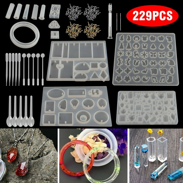 DIY Craft Resin Casting Molds Kit Silicone Mold Making Jewelry Pendant Mould 